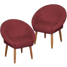 2 Poltronas Decorativa Moderna para Sala de Estar Recepção Reforçada MOBLAN decor