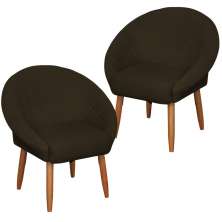 2 Poltronas Decorativa Moderna para Sala de Estar Recepção Reforçada MOBLAN decor