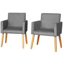 2 Poltronas Resistente para Recepção Confortável Escritório MOBLAN decor