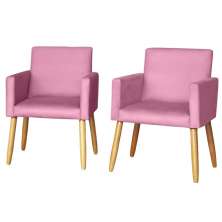 2 Poltronas Resistente para Recepção Confortável Escritório MOBLAN decor