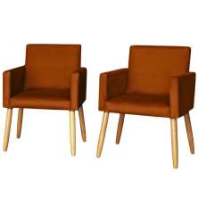 2 Poltronas Resistente para Recepção Confortável Escritório MOBLAN decor
