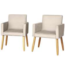 2 Poltronas Resistente para Recepção Confortável Escritório MOBLAN decor
