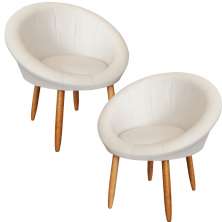 2 Poltronas moderna confortável para Sala de espera Corino Recepção MOBLAN decor