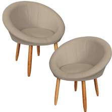 2 Poltronas moderna confortável para Sala de espera Corino Recepção MOBLAN decor