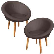 2 Poltronas moderna confortável para Sala de espera Corino Recepção MOBLAN decor