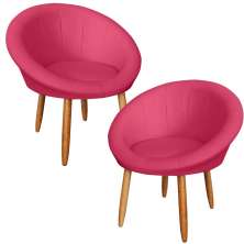 2 Poltronas moderna confortável para Sala de espera Corino Recepção MOBLAN decor
