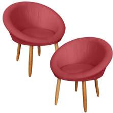 2 Poltronas moderna confortável para Sala de espera Corino Recepção MOBLAN decor