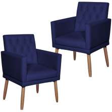 2 Poltronas para Clínica Resistente Recepção Corino Sala de Estar MOBLAN decor