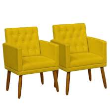 2 Poltronas para Clínica Resistente Recepção Sala de Estar MOBLAN decor