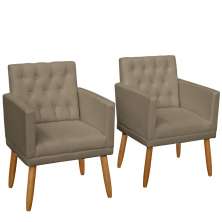2 Poltronas para Clínica Resistente Recepção Sala de Estar MOBLAN decor