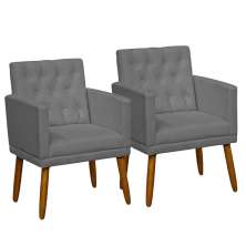 2 Poltronas para Clínica Resistente Recepção Sala de Estar MOBLAN decor