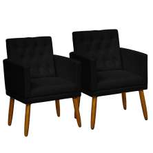 2 Poltronas para Clínica Resistente Recepção Sala de Estar MOBLAN decor