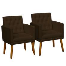 2 Poltronas para Clínica Resistente Recepção Sala de Estar MOBLAN decor