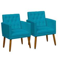 2 Poltronas para Clínica Resistente Recepção Sala de Estar MOBLAN decor