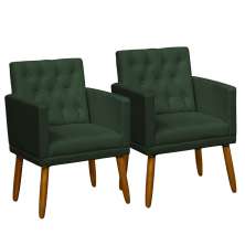 2 Poltronas para Clínica Resistente Recepção Sala de Estar MOBLAN decor