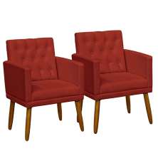 2 Poltronas para Clínica Resistente Recepção Sala de Estar MOBLAN decor