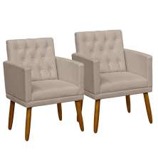 2 Poltronas para Clínica Resistente Recepção Sala de Estar MOBLAN decor