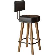 Banqueta Alta com Encosto para Balcão Gourmet MOBLAN decor
