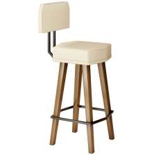 Banqueta Alta com Encosto para Ilha Gourmet MOBLAN decor