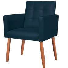 Cadeira Poltrona Conforto Corino Para Escritório Sala Luxo MOBLAN decor