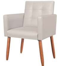 Cadeira Poltrona Conforto Corino Para Escritório Sala Luxo MOBLAN decor
