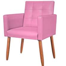 Cadeira Poltrona Conforto Corino Para Escritório Sala Luxo MOBLAN decor