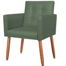 Cadeira Poltrona Conforto Corino Para Escritório Sala Luxo MOBLAN decor