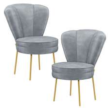 Conjunto 2 Cadeiras Decor para Sala de Jantar Cozinha Tecido Veludo Ergonômica Resistente MOBLAN decor