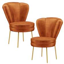 Conjunto 2 Cadeiras Decor para Sala de Jantar Cozinha Tecido Veludo Ergonômica Resistente MOBLAN decor