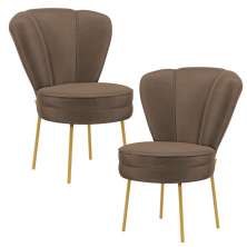 Conjunto 2 Cadeiras Decor para Sala de Jantar Cozinha Tecido Veludo Ergonômica Resistente MOBLAN decor