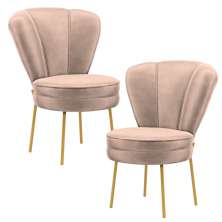 Conjunto 2 Cadeiras Decor para Sala de Jantar Cozinha Tecido Veludo Ergonômica Resistente MOBLAN decor