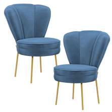 Conjunto 2 Cadeiras Decor para Sala de Jantar Cozinha Tecido Veludo Ergonômica Resistente MOBLAN decor