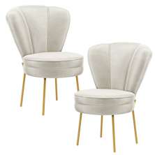 Conjunto 2 Cadeiras Decor para Sala de Jantar Cozinha Tecido Veludo Ergonômica Resistente MOBLAN decor