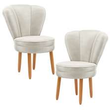 Conjunto 2 Poltronas para Cozinha Confortável Pés de Madeira MOBLAN decor