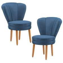 Conjunto 2 Poltronas para Cozinha Confortável Pés de Madeira MOBLAN decor