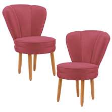 Conjunto 2 Poltronas para Cozinha Confortável Pés de Madeira MOBLAN decor