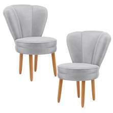 Conjunto 2 Poltronas para Cozinha Confortável Pés de Madeira MOBLAN decor