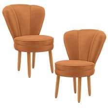 Conjunto 2 Poltronas para Cozinha Confortável Pés de Madeira MOBLAN decor