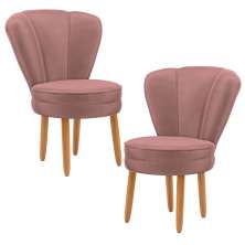 Conjunto 2 Poltronas para Cozinha Confortável Pés de Madeira MOBLAN decor