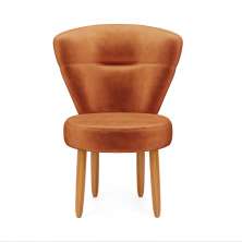 Conjunto 6 Cadeiras Decor para Sala de Jantar Maquiagem Recepção Tecido Veludo Pés de Madeira