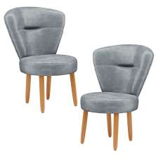 Kit 2 Poltronas Decor para Recepção Camarim Mesa de Jantar Tecido Veludo Resistente Pés de Palito MOBLAN decor