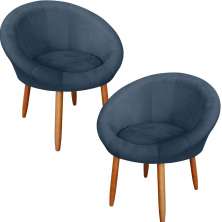Kit 2 Poltronas moderna confortável para Sala de espera MOBLAN decor