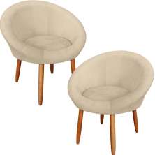 Kit 2 Poltronas moderna confortável para Sala de espera MOBLAN decor