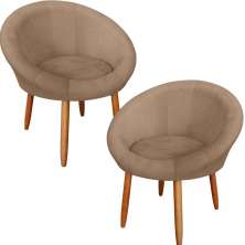 Kit 2 Poltronas moderna confortável para Sala de espera MOBLAN decor