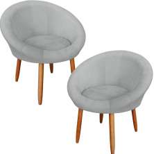 Kit 2 Poltronas moderna confortável para Sala de espera MOBLAN decor