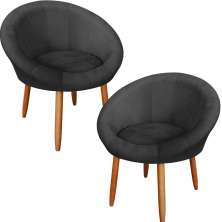 Kit 2 Poltronas moderna confortável para Sala de espera MOBLAN decor