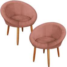 Kit 2 Poltronas moderna confortável para Sala de espera MOBLAN decor