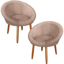 Kit 2 Poltronas moderna confortável para Sala de espera MOBLAN decor