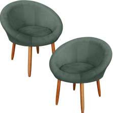 Kit 2 Poltronas moderna confortável para Sala de espera MOBLAN decor
