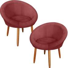 Kit 2 Poltronas moderna confortável para Sala de espera MOBLAN decor